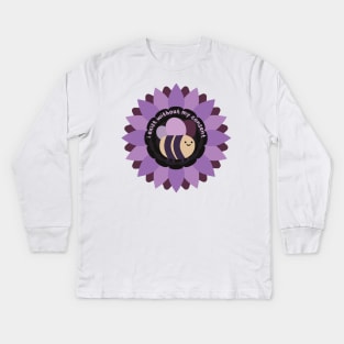 I exist without my consent [lilac] Kids Long Sleeve T-Shirt